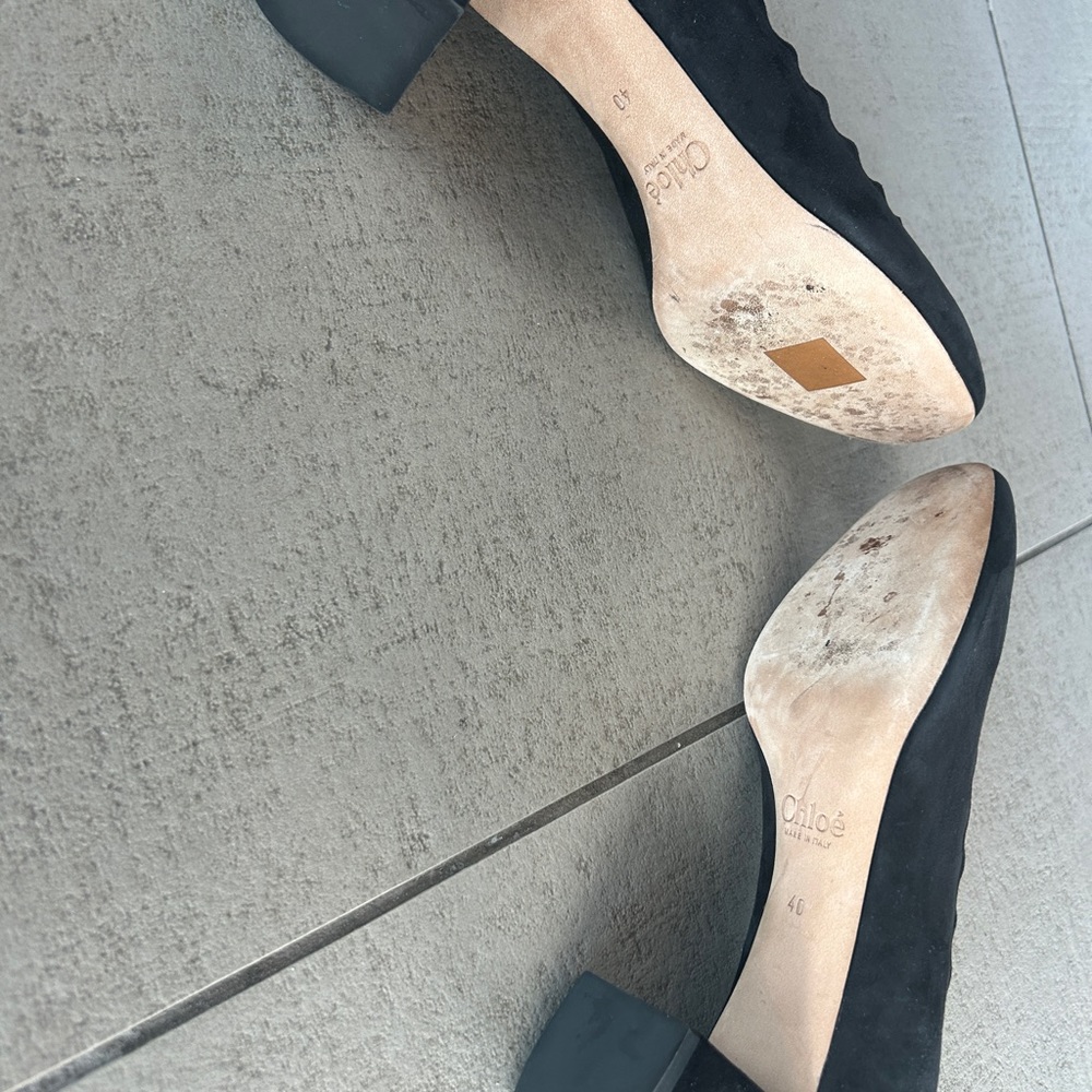 Chloe - Women’s - Black Suede - Low Pump Shoe - Size 40 - Picture 5 of 7